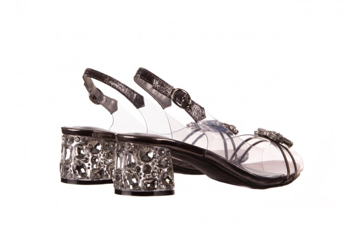 Sandały sca'viola g-25 pewter, srebrny, silikon  - gumowe - sandały - buty damskie - kobieta 3