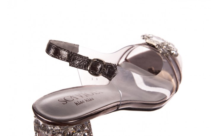 Sandały sca'viola g-25 pewter, srebrny, silikon  - na obcasie - sandały - buty damskie - kobieta 6
