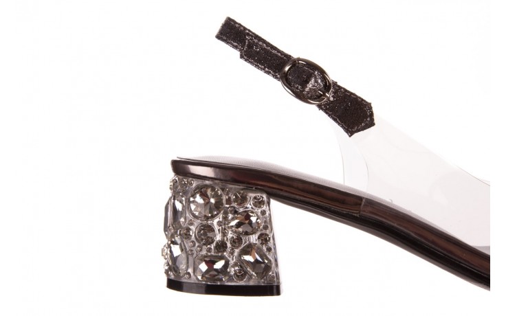 Sandały sca'viola g-25 pewter, srebrny, silikon  - buty damskie - kobieta 7
