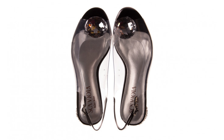 Sandały sca'viola g-15 black 21 047181, czarny, silikon  - gumowe - sandały - buty damskie - kobieta 4