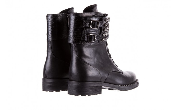 Trzewiki bayla-144 9303 czarne trzewiki, skóra naturalna  - worker boots - trendy - kobieta 4