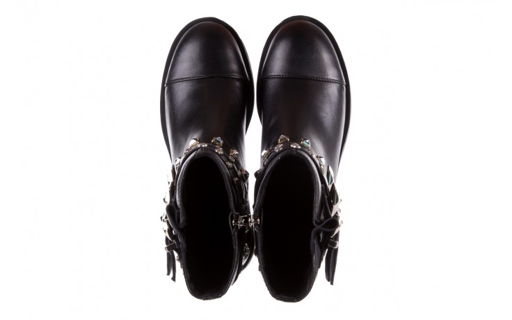 Botki bayla-144 9304 czarne botki, skóra naturalna  - worker boots - trendy - kobieta 5