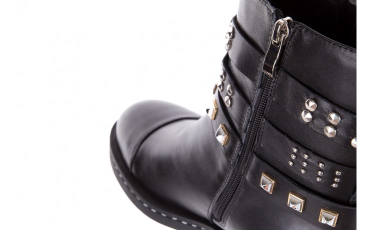 Botki bayla-144 9304 czarne botki, skóra naturalna  - worker boots - trendy - kobieta 8