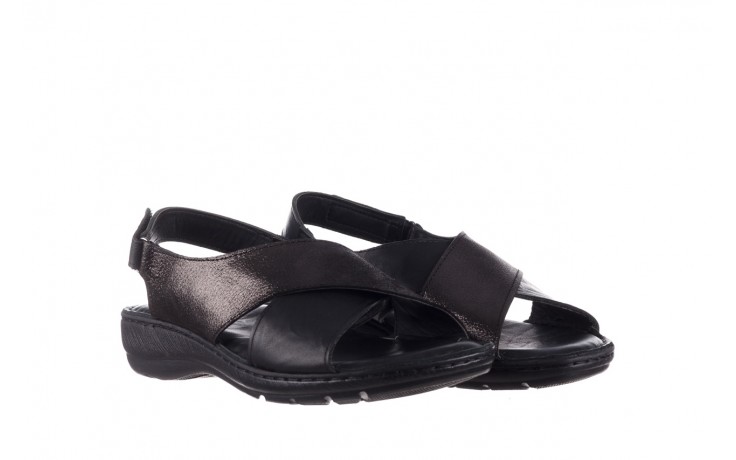 Sandały bayla-161 016 740 black black print, czarny, skóra naturalna - sandały - buty damskie - kobieta 1