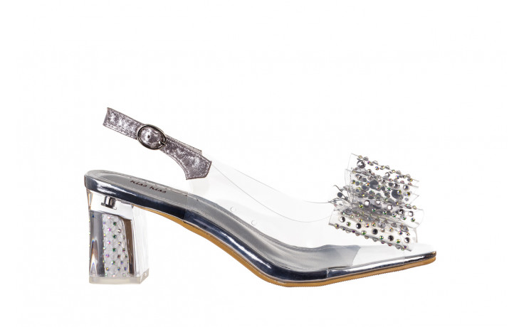 Sandały sca'viola g-60 silver 047176, srebro, silikon  - na obcasie - sandały - buty damskie - kobieta
