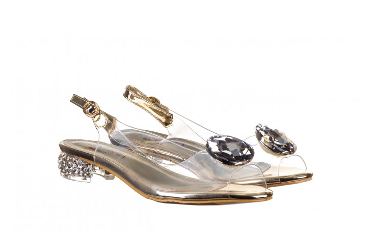 Sandały sca'viola g-15 gold 047168, złoty, silikon - sandały - buty damskie - kobieta 1