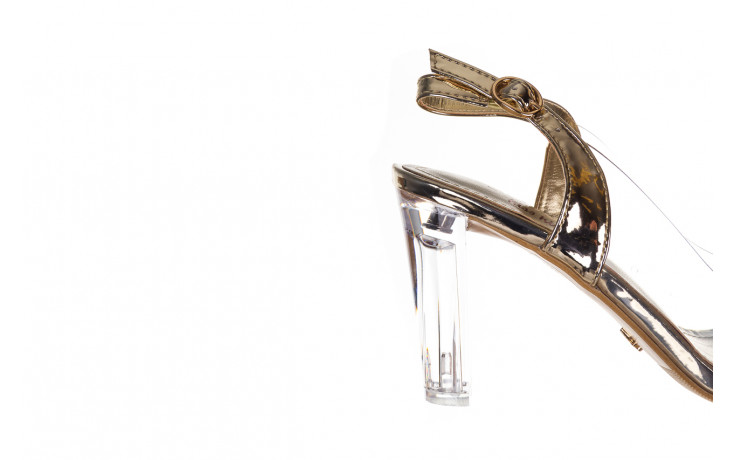 Sandały sca'viola g-17 gold 21 047169, złoty silikon - na obcasie - sandały - buty damskie - kobieta 7