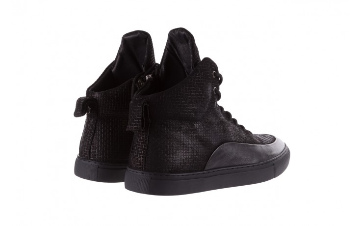 Sneakersy john doubare m7961-1 black, czarny, skóra naturalna  - wysokie - trampki - buty męskie - mężczyzna 3