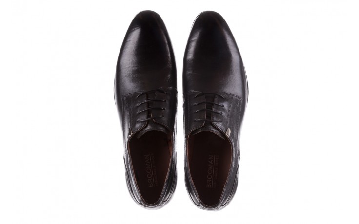 Półbuty brooman h8070-12-04 black, czarny, skóra naturalna - obuwie wizytowe - buty męskie - mężczyzna 4