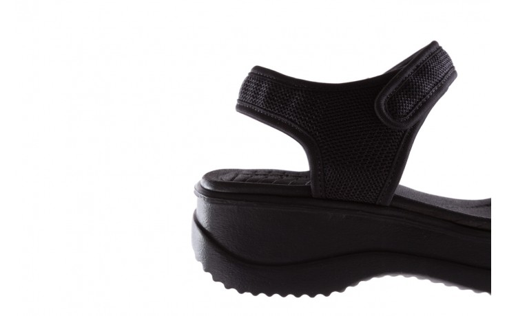 Sandały azaleia 320 321 black black 20, czarny, materiał - płaskie - sandały - buty damskie - kobieta 6