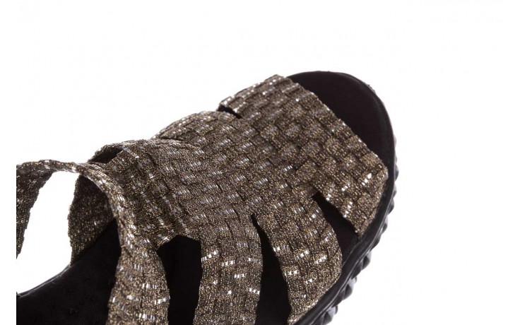 Sandały rock vivian bronze-bronze silver, złoty, materiał  - na koturnie - sandały - buty damskie - kobieta 6