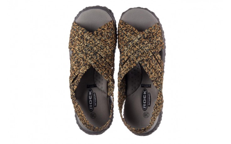 Sandały rock dakota 22 leopard, brąz, materiał - wygodne buty - trendy - kobieta 4