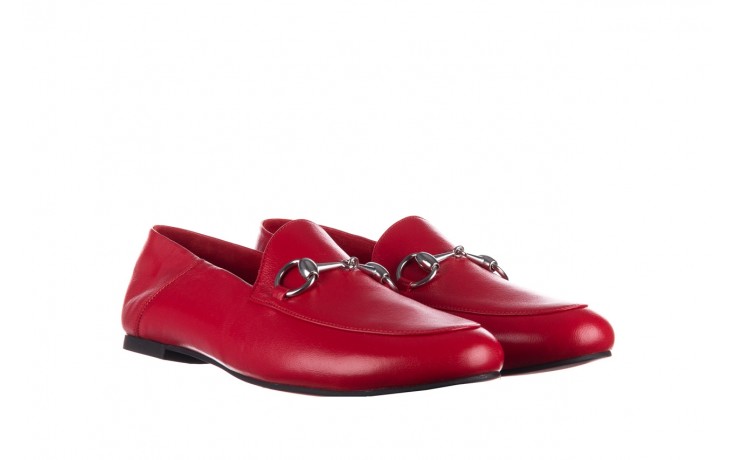 Półbuty bayla-161 088 6415 czerwony, skóra naturalna  - wygodne buty - trendy - kobieta 1