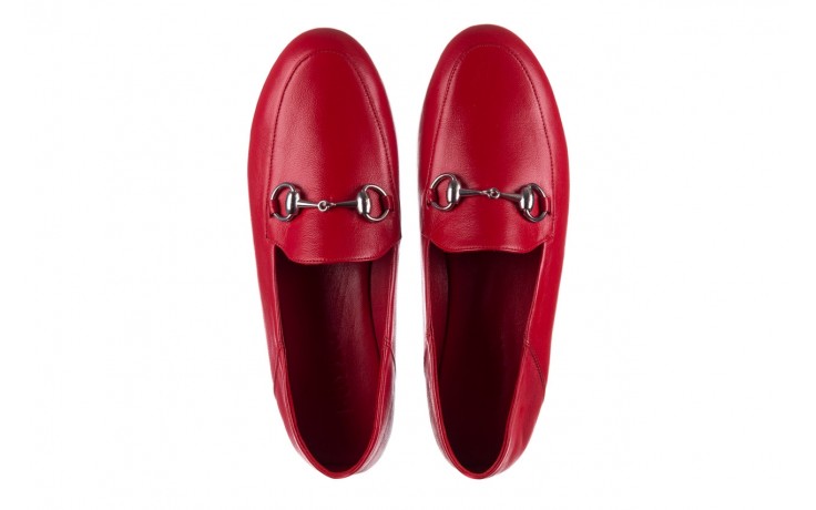 Półbuty bayla-161 088 6415 czerwony, skóra naturalna  - wygodne buty - trendy - kobieta 4