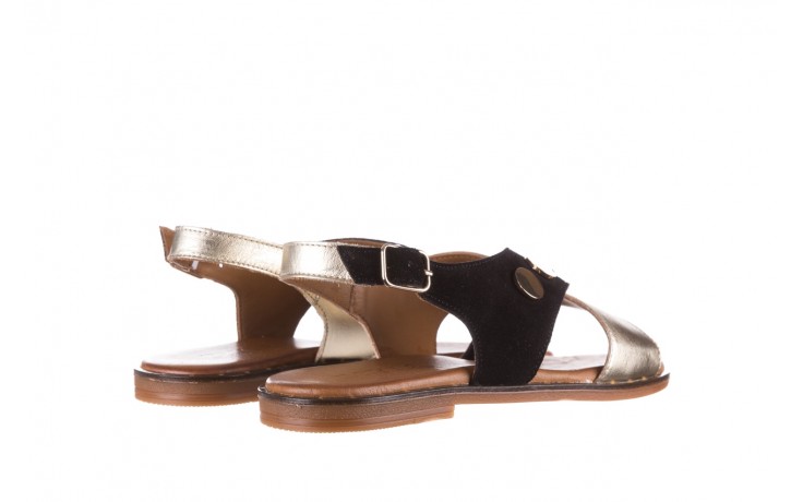 Sandały bayla-176 117z czarny złoty, skóra naturalna  - sandały - buty damskie - kobieta 3