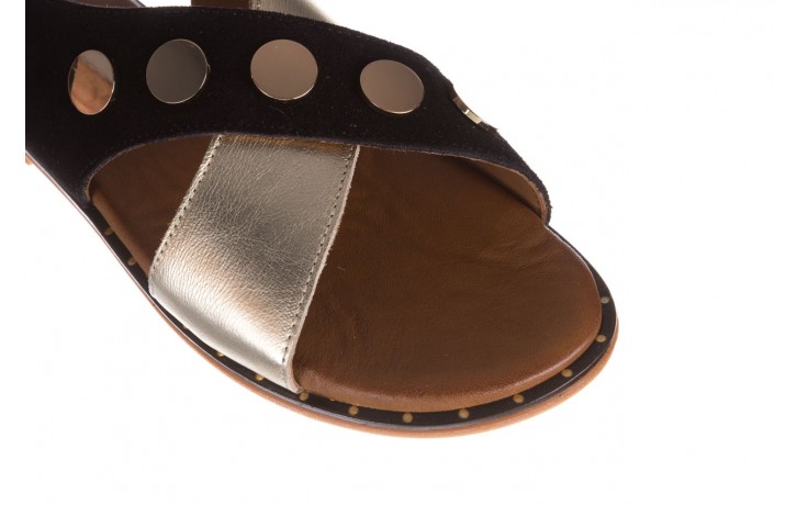Sandały bayla-176 117z czarny złoty, skóra naturalna  - skórzane - sandały - buty damskie - kobieta 5