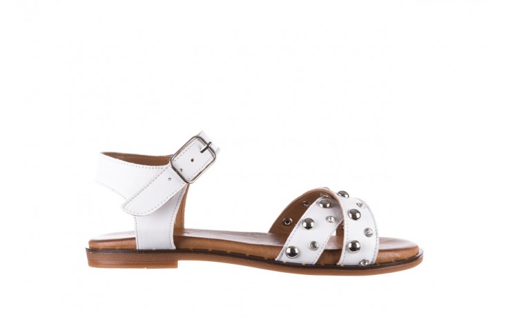 Sandały bayla-176 122 biały, skóra naturalna  - płaskie - sandały - buty damskie - kobieta