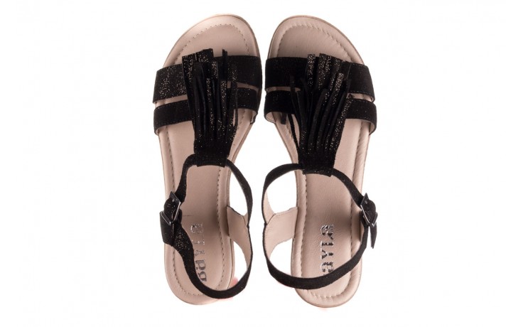 Sandały bayla-100 454 czarny, skóra naturalna  - płaskie - sandały - buty damskie - kobieta 4