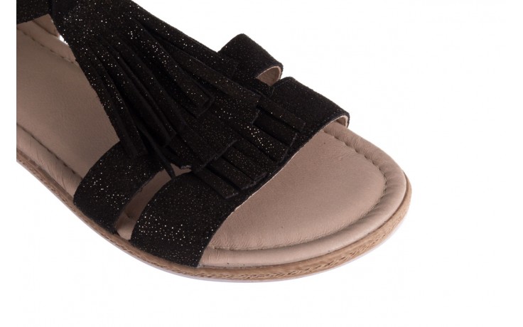 Sandały bayla-100 454 czarny, skóra naturalna  - płaskie - sandały - buty damskie - kobieta 5