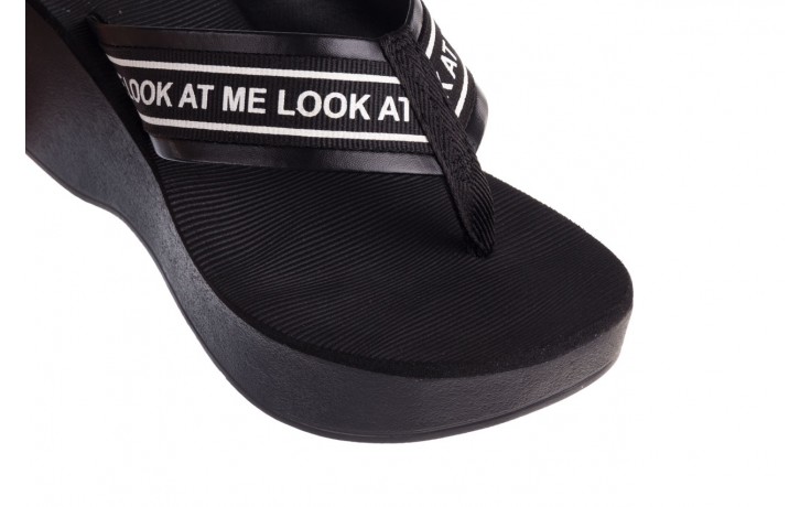 Klapki dijean 296 337 black/white, czarny, guma - wygodne buty - trendy - kobieta 5