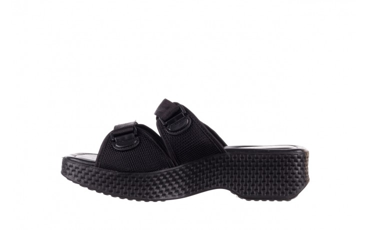 Klapki azaleia 321 291 black, czarny, materiał - na koturnie - klapki - buty damskie - kobieta 2