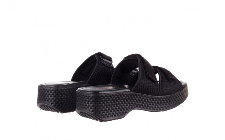 Klapki azaleia 321 291 black, czarny, materiał - na koturnie - klapki - buty damskie - kobieta 3