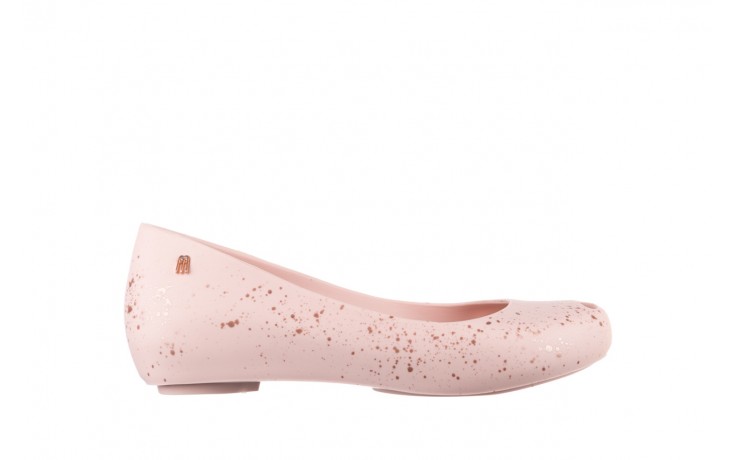 Baleriny melissa ultragirl splash ad pink metallic pink, róż, guma - peep toe - baleriny - buty damskie - kobieta