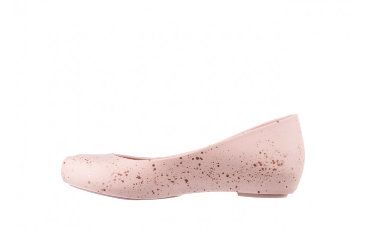 Baleriny melissa ultragirl splash ad pink metallic pink, róż, guma - peep toe - baleriny - buty damskie - kobieta 2