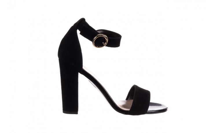 Sandały bayla-056 8024-21 czarny zamsz, skóra naturalna - formal style - trendy - kobieta
