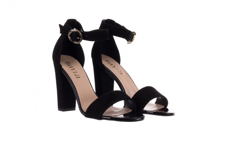 Sandały bayla-056 8024-21 czarny zamsz, skóra naturalna - sandały - buty damskie - kobieta 1