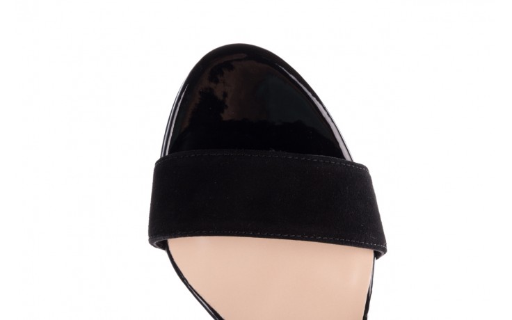 Sandały bayla-056 8024-21 czarny zamsz, skóra naturalna - formal style - trendy - kobieta 7