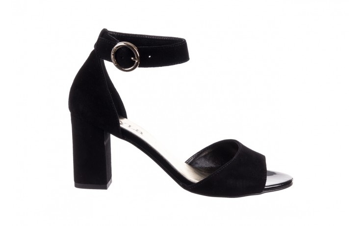 Sandały bayla-056 9249-21 czarny zamsz, skóra naturalna  - formal style - trendy - kobieta