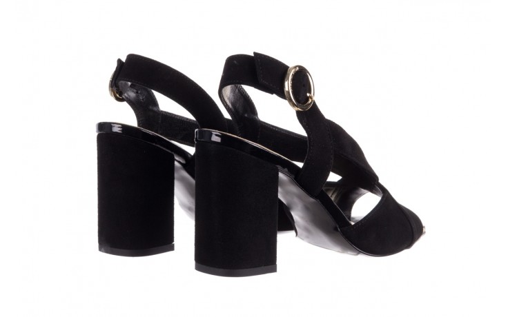 Sandały bayla-056 9205-21 czarny zamsz, skóra naturalna  - formal style - trendy - kobieta 3