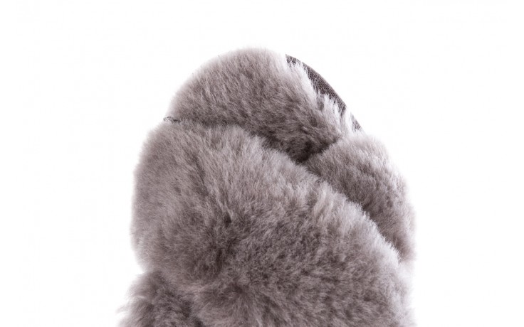 Klapki emu mayberry frost charcoal, szary, futro naturalne  - klapki - buty damskie - kobieta 6