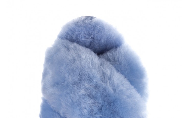 Klapki emu mayberry baby blue, niebieski, futro naturalne 6