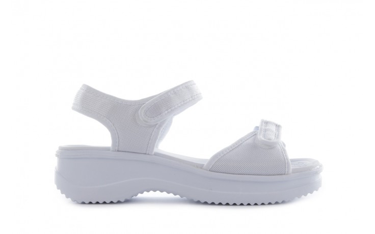 Sandały azaleia 320 321 white 18, biały, materiał - płaskie - sandały - buty damskie - kobieta