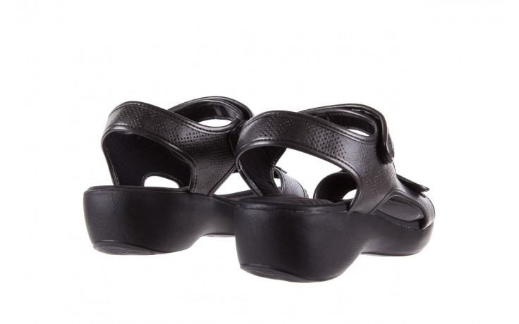 Sandały azaleia 346 602 perf black, czarny, materiał 3
