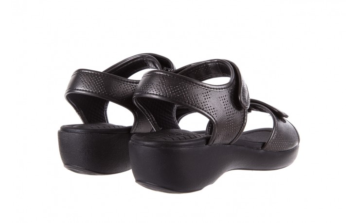 Sandały azaleia 346 601 perf black, czarny, materiał - płaskie - sandały - buty damskie - kobieta 3