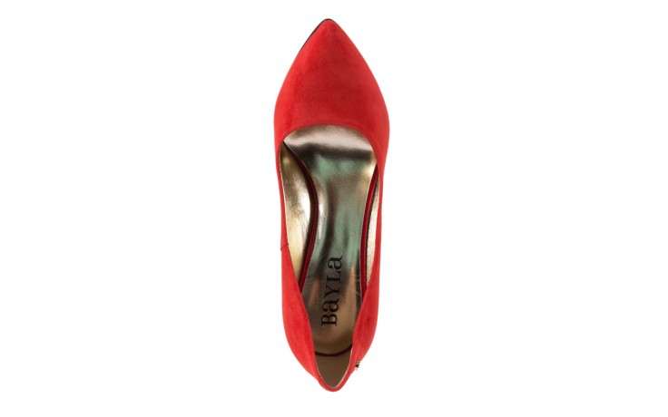 Szpilki bayla-056 1797-28 czerwony, skóra naturalna - zamszowe - szpilki - buty damskie - kobieta 4