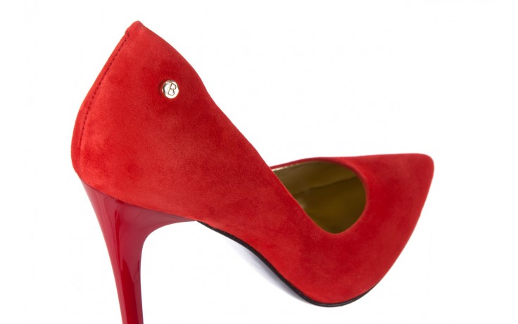 Szpilki bayla-056 1797-28 czerwony, skóra naturalna - zamszowe - czółenka - buty damskie - kobieta 5