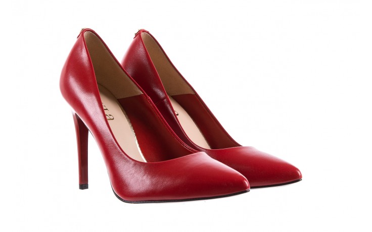 Szpilki bayla-056 1810-1006 czerwony, skóra naturalna  - skórzane - czółenka - buty damskie - kobieta 1