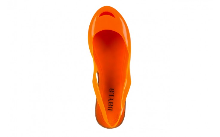 Sandały bayla-064 coco orange fluo, pomarańczowy, guma - na koturnie - sandały - buty damskie - kobieta 4