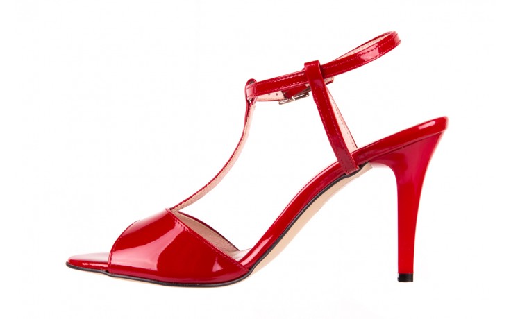 Sandały bayla-097 07 czerwone sandały, skóra naturalna  - szpilki - buty damskie - kobieta 2