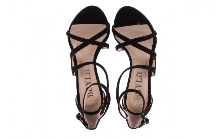 Sandały bayla-097 11 czarne sandały na szpilce, skóra naturalna  - na obcasie - sandały - buty damskie - kobieta 4
