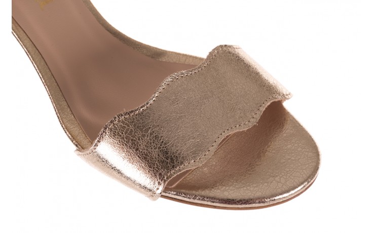 Sandały bayla-097 12 biało-złote sandały, skora naturalna  - wygodne buty - trendy - kobieta 5