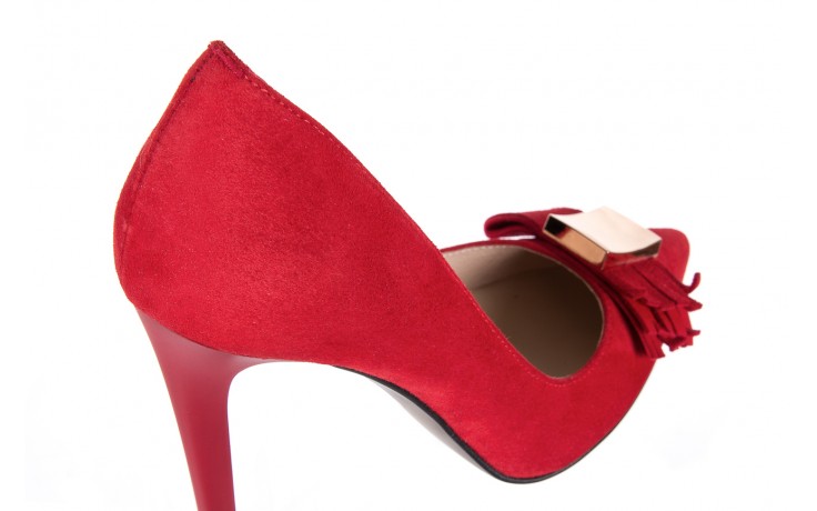 Czółenka bayla-097 z7135-322 czerwony, skóra naturalna  - zamszowe - czółenka - buty damskie - kobieta 6