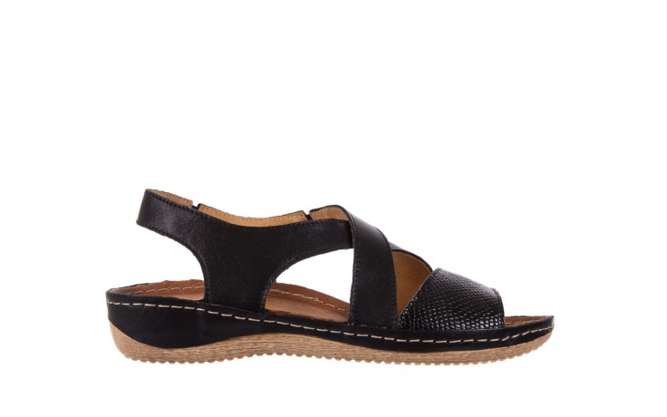 Bayla-100 449 s czarny z - skórzane - sandały - buty damskie - kobieta