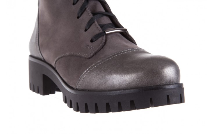 Trzewiki bayla-100 459 s szary p, skóra naturalna  - worker boots - trendy - kobieta 5