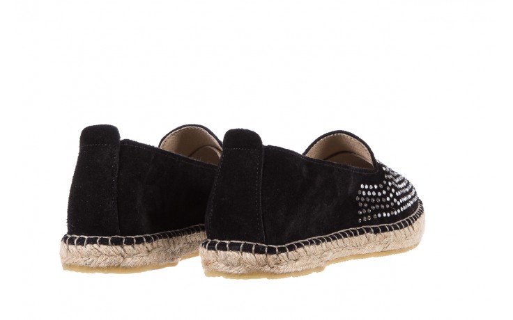 Espadryle bayla-115 107601 serraje negro, czarny, skóra naturalna  - espadryle - letnie hity cenowe 3