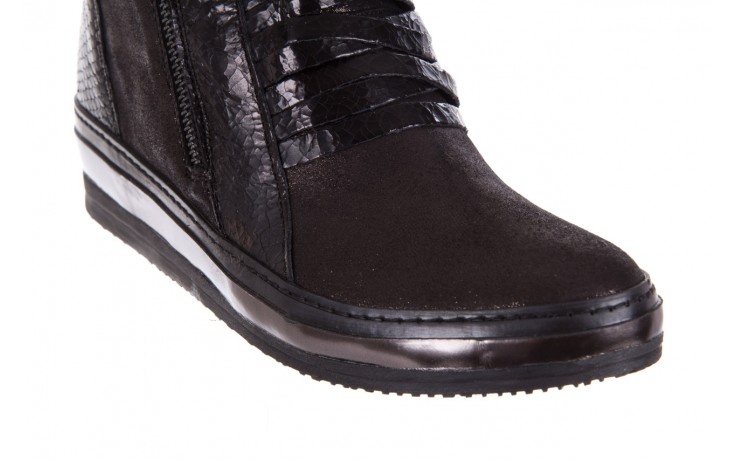 Sneakersy bayla-131 4006 black, czarny, skóra naturalna  - mid season sale -30% 5